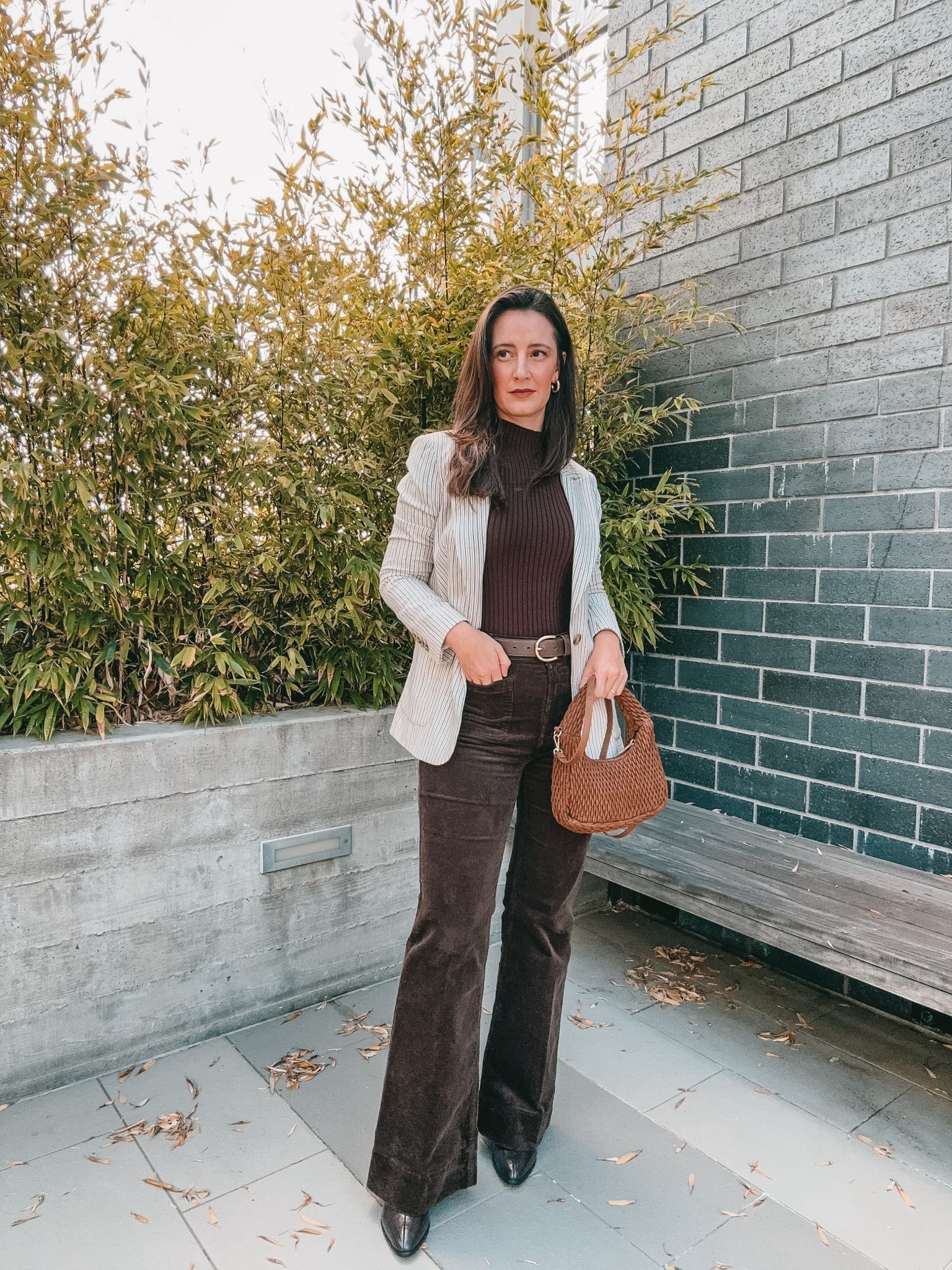 Fall workwear brown outfit 
Suede pants 
Fall business Casual 

#LTKWorkwear #LTKFindsUnder100 #LTKFindsUnder50