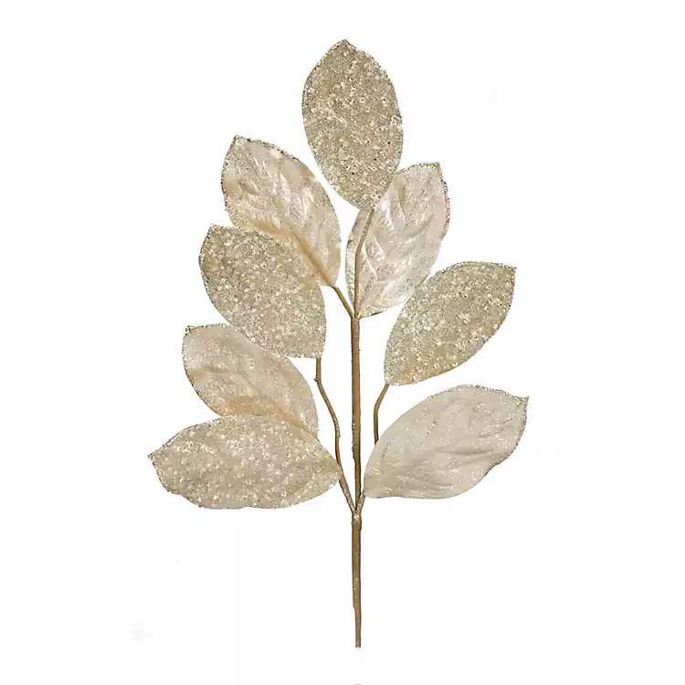 New! Gold Magnolia Leaf Sprays, Set of 6 | Kirkland's Home