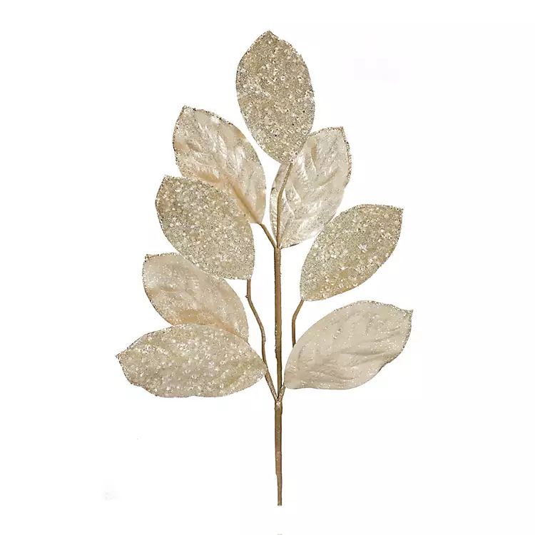 New! Gold Magnolia Leaf Sprays, Set of 6 | Kirkland's Home
