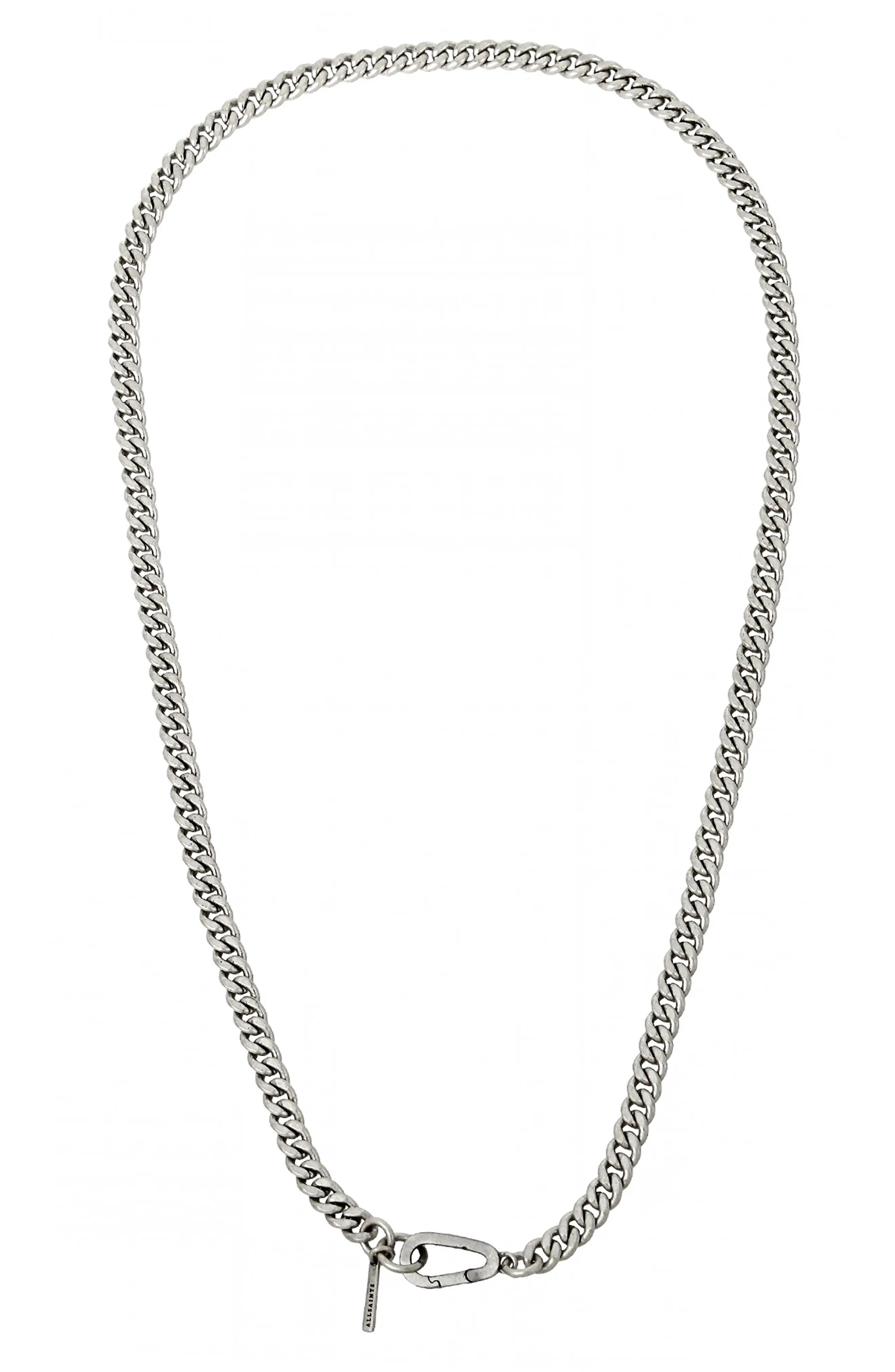 AllSaints Sterling Silver Chain Necklace in Warm Silver at Nordstrom | Nordstrom