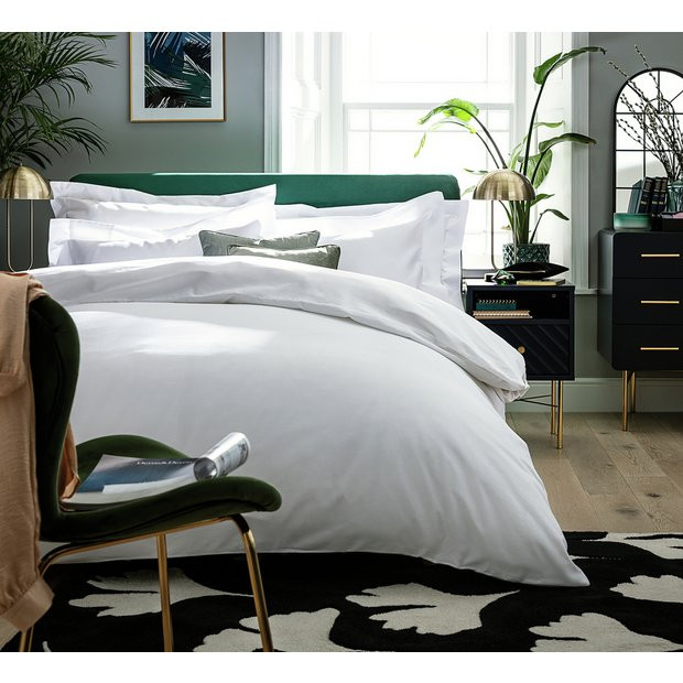 Habitat Egyptian Cotton 400TC White Bedding Set - Superking | Habitat UK