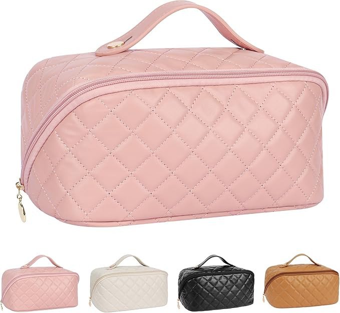 Large Capacity Travel Cosmetic Bag, Travel Cosmetic Bag for Women with Portable Handle, Multifunc... | Amazon (US)