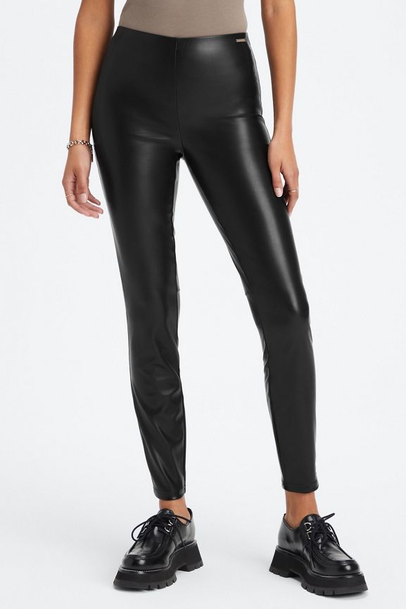 Vegan Leather Pull On Legging | Fabletics - North America