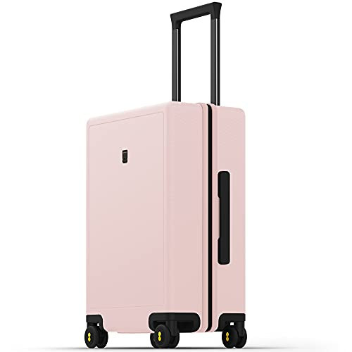 LEVEL8 Carry on Luggage Airline Approved, Women Suitcase, Pink Suitcase with Spinner Wheels, 20 inch Pink Luggage, Lightweight Luminous Textured, Tsa Lock Cabin Luggage, 20-Inch Carry-On, Pink | Amazon (US)