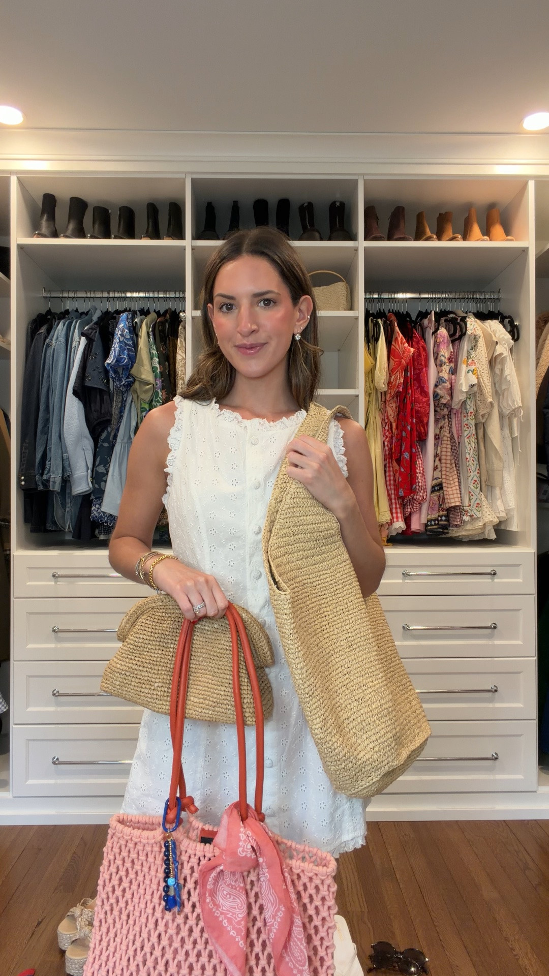 Summer accessories 
Sandals 
Summer bag 
Raffia bag 
Beach bag 
Summer jewelry

#LTKdayinmylife #LTKSwim #LTKootd
