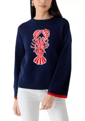 Crown & Ivy Women's Petite Lobster Sweater, PS | Belk