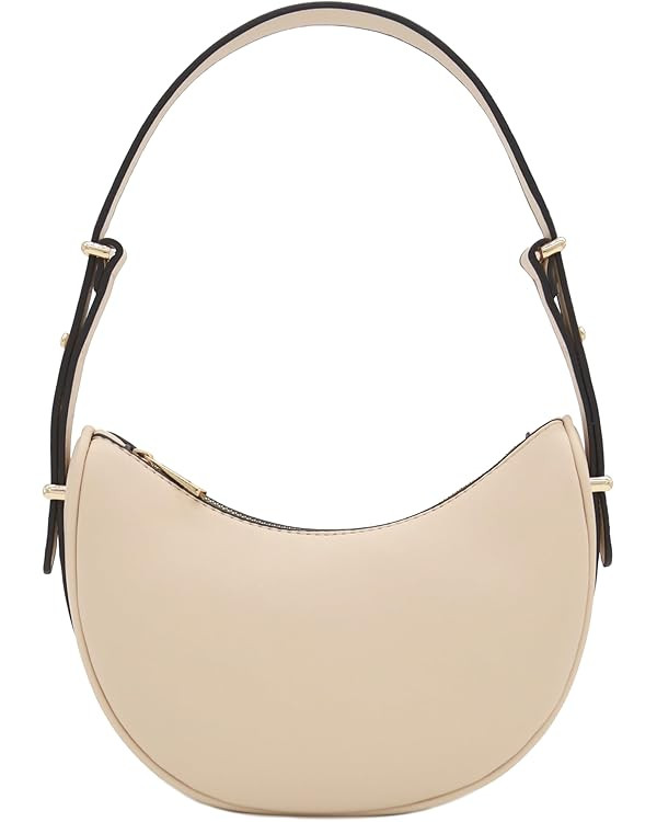 Small Crescent Smooth PU Leather Armpit Shoulder Bag | Amazon (US)