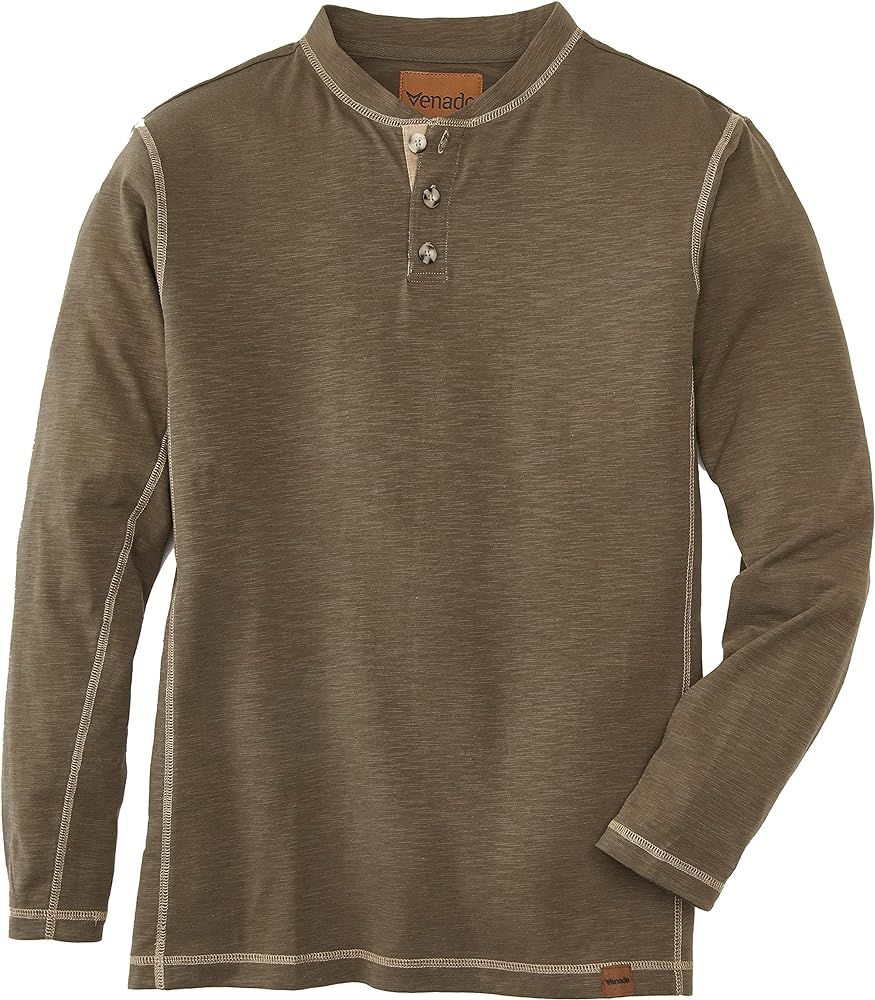 Venado Henley Long Sleeve Shirts for Men - Mens Henley with Flex Material | Amazon (US)