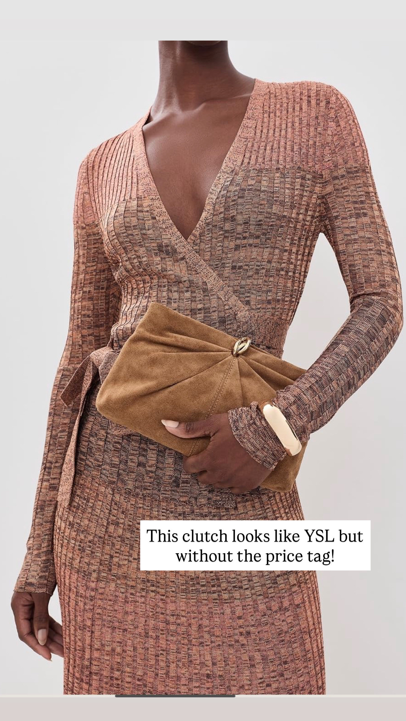 This neutral clutch literally looks designer! It's so elevated and will go with everything! This is such a great clutch to have in your closet!

Loverly Grey, suede clutch, fall accessories, neutral clutch, shopbop 

 #LTKSeasonal