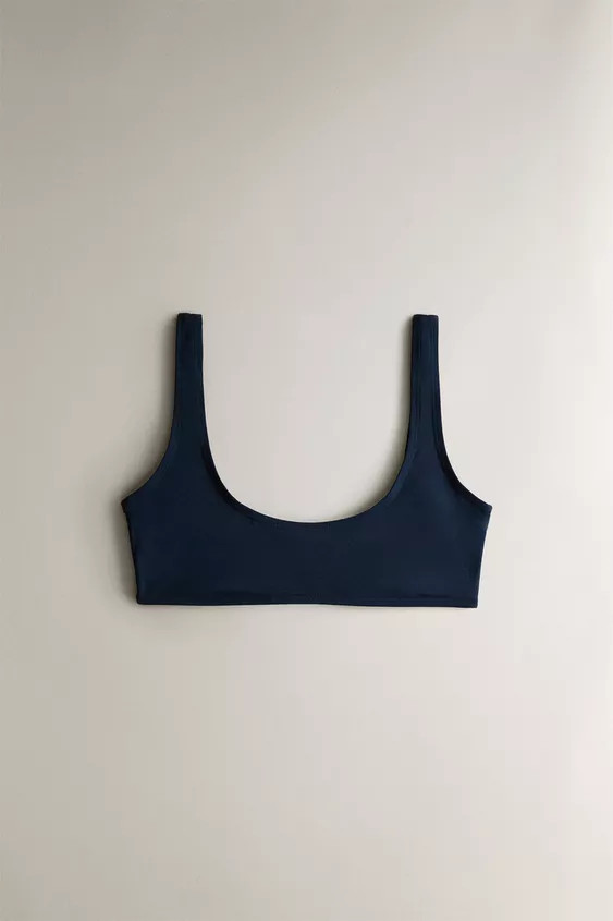 BEACH BIKINI TOP WITH ROUND NECKLINE | Zara UK