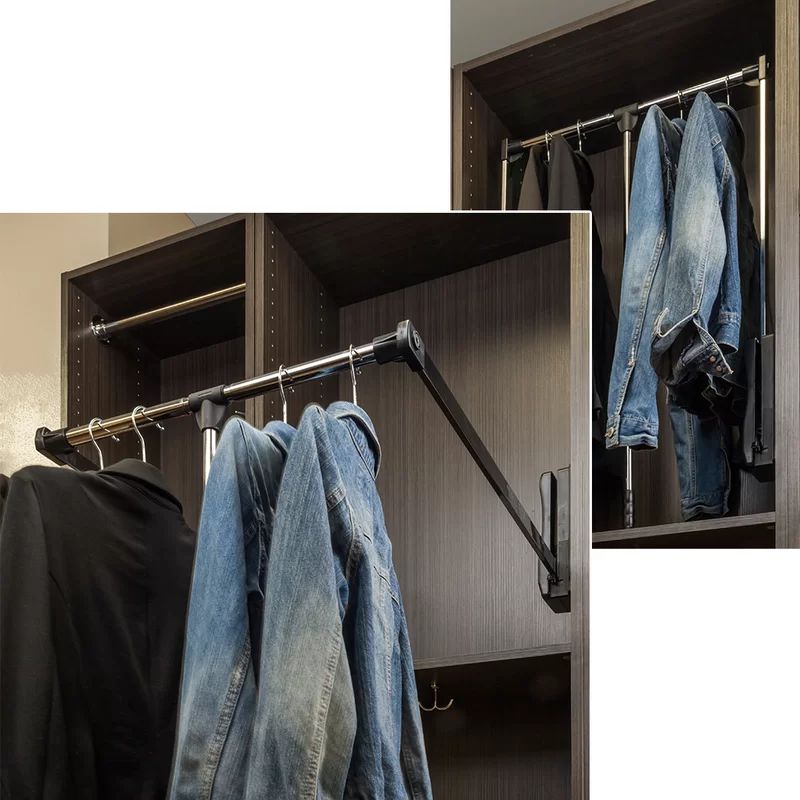 Adjustable Wall Mounted Clothes Rack | Wayfair North America