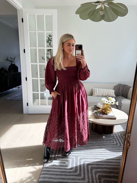 This free people dress♥️🤌🏼 It would be so pretty for family photos! I sized down to a small #dress #freepeople #familyphotos 

#LTKmidsize #LTKSeasonal #LTKHoliday