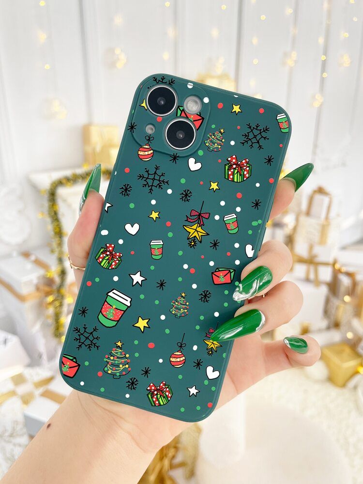 Christmas Snowflake Print Phone Case | SHEIN
