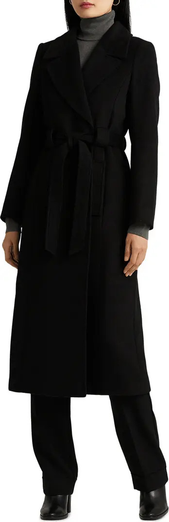 Lauren Ralph Lauren Belted Long Coat | Nordstrom | Nordstrom