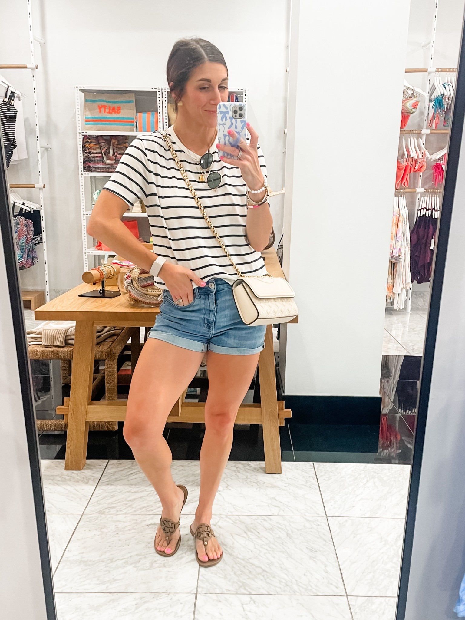 Shop today’s casual outfit below 

Target tee: size small cropped fit
Shorts: American Eagle size 6 stretchy!
Tory Birch Miller Sandals, sunnies, and accessories linked!

Casual | comfy | sunnies | sunglasses | Tory Burch | purse | crossbody | Sojos | striped | Target tee | shorts | jean shorts | denim | whoop band | Allie + Bess | bracelets | necklace | cross necklace | tiny tags | engraved | monogrammed



#LTKSummerEdit #LTKStyleTip #LTKShoeCrush