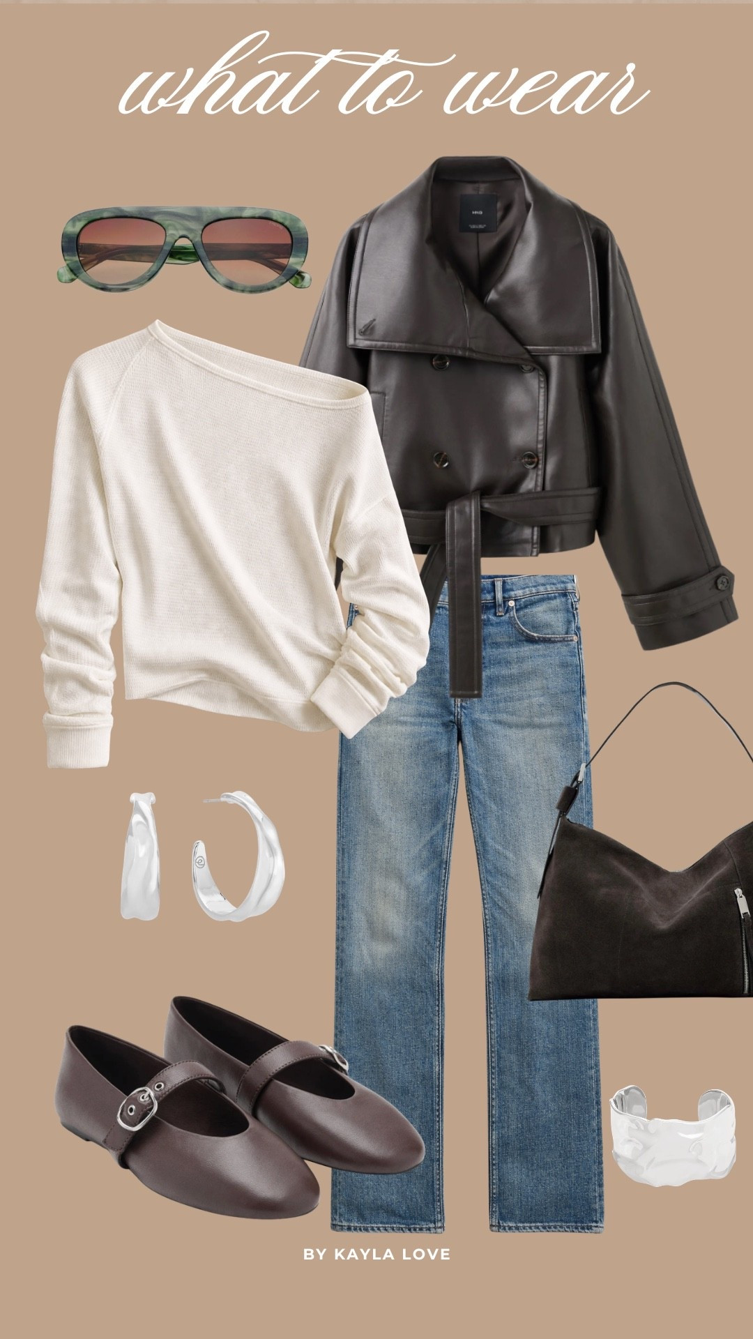 What to wear when you want something easy but still stylish 😍 These are the kind of outfits I actually reach for and mix and match all the time. A leather jacket always adds edge and I’ve been really leaning into silver jewelry lately! 

#LTKootd #LTKgrwm #LTKSeasonal