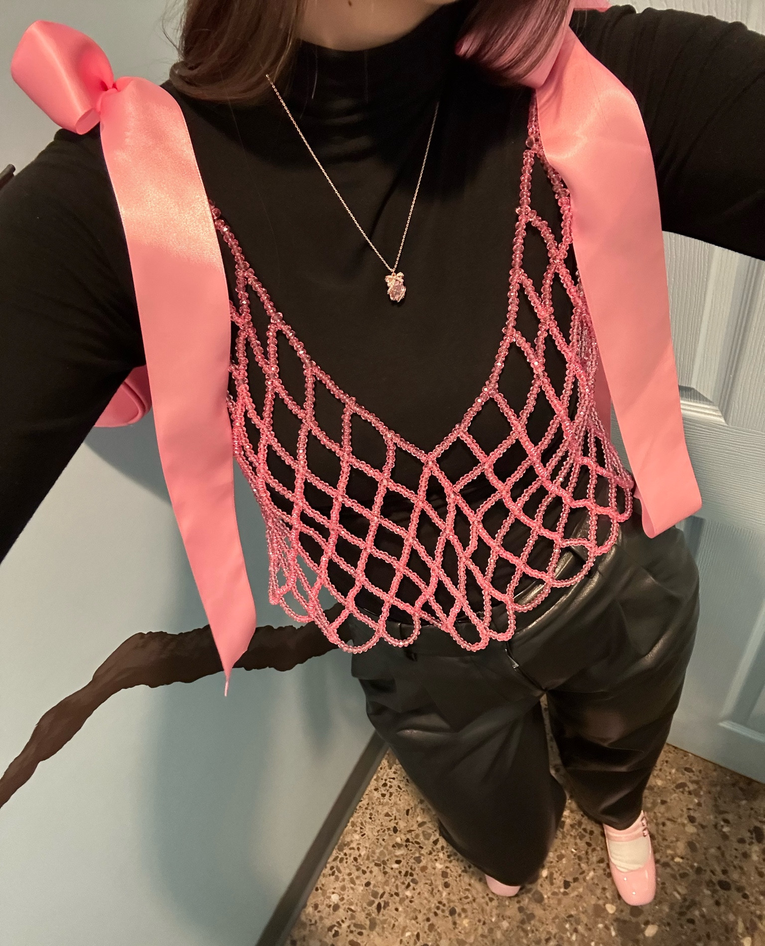 I layered a black mock neck underneath a beaded top to create contrast and make the pink stand out more. 🫶💕

This mock neck from Aritzia is super chic, comfortable and currently on sale!

I linked my beaded top which is available in black and green! 

There are some sizes left in my leather pants which are also currently on sale. 

I linked an alternative to my Mary Jane’s in black! 


#LTKstyletip