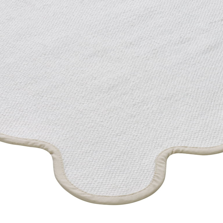 My Texas House White Scallop Indoor/Outdoor Layering Rug, 38" x 58" | Walmart (US)