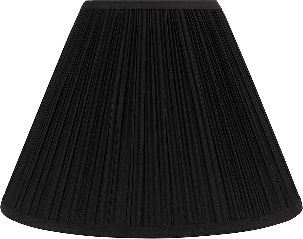 Aspen Creative 33146, Mushroom Pleated Traditional Spider Lamp Shade, Black, 6-1/2" Top x 15" Bot... | Amazon (US)
