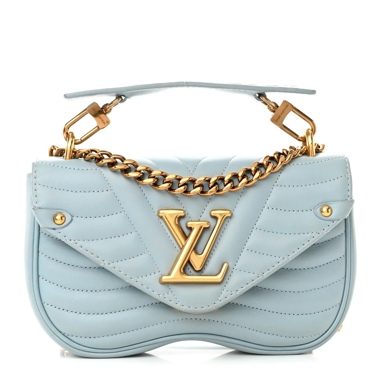 Calfskin New Wave Chain PM Porcelain Blue | FASHIONPHILE (US)