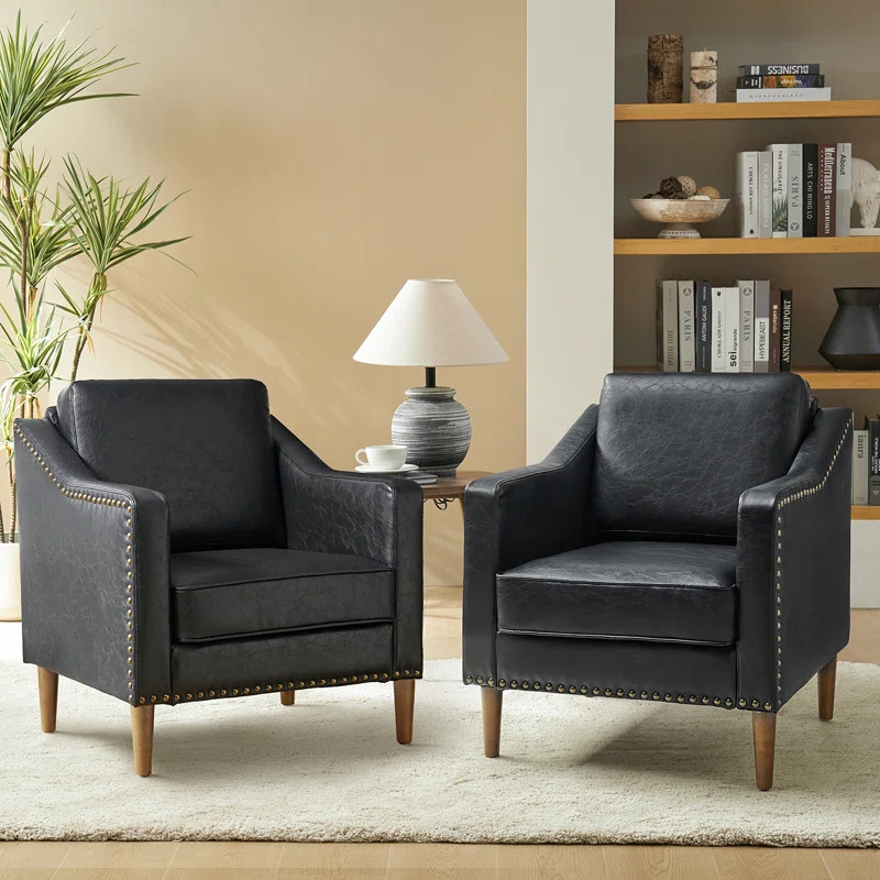 Almetia Vegan Leather Armchair | Wayfair North America