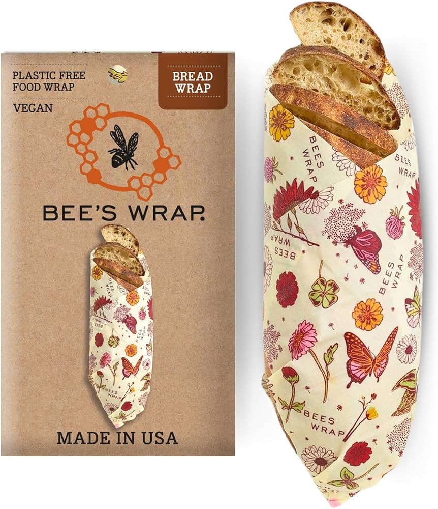 Bee's Wrap Reusable Vegan Alternative to Beeswax Food Wraps, Made in the USA, Eco Friendly Food W... | Amazon (US)