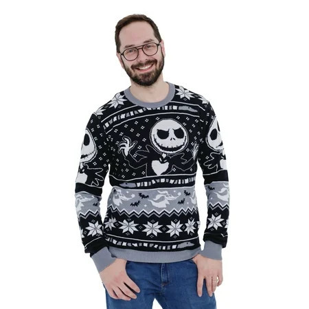 Disney Nightmare Before Christmas Jack Skellington Matching Family Sweater Adult | Walmart (US)