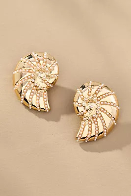 Pearl Shell Post Earrings | Anthropologie (US)