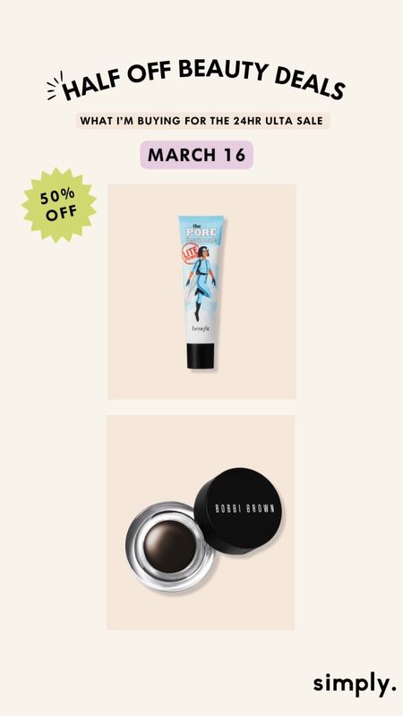 ULTA DAY 9 SALE IS HERE! Here are my best picks for the today’s sale. We only have 24hr to snag it! 

Benefit Cosmetics Primer & Bobbie Brown Gel Eyeliner

- ulta sale, ulta semi-annual beauty, ulta beauty, ulta makeup, ulta skincare


#LTKbeauty #LTKsalealert #LTKfindsunder50