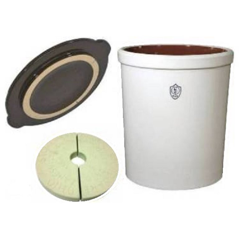Ohio Stoneware 5 Gallon Fermentation Crock, Stones, Lid | Walmart (US)