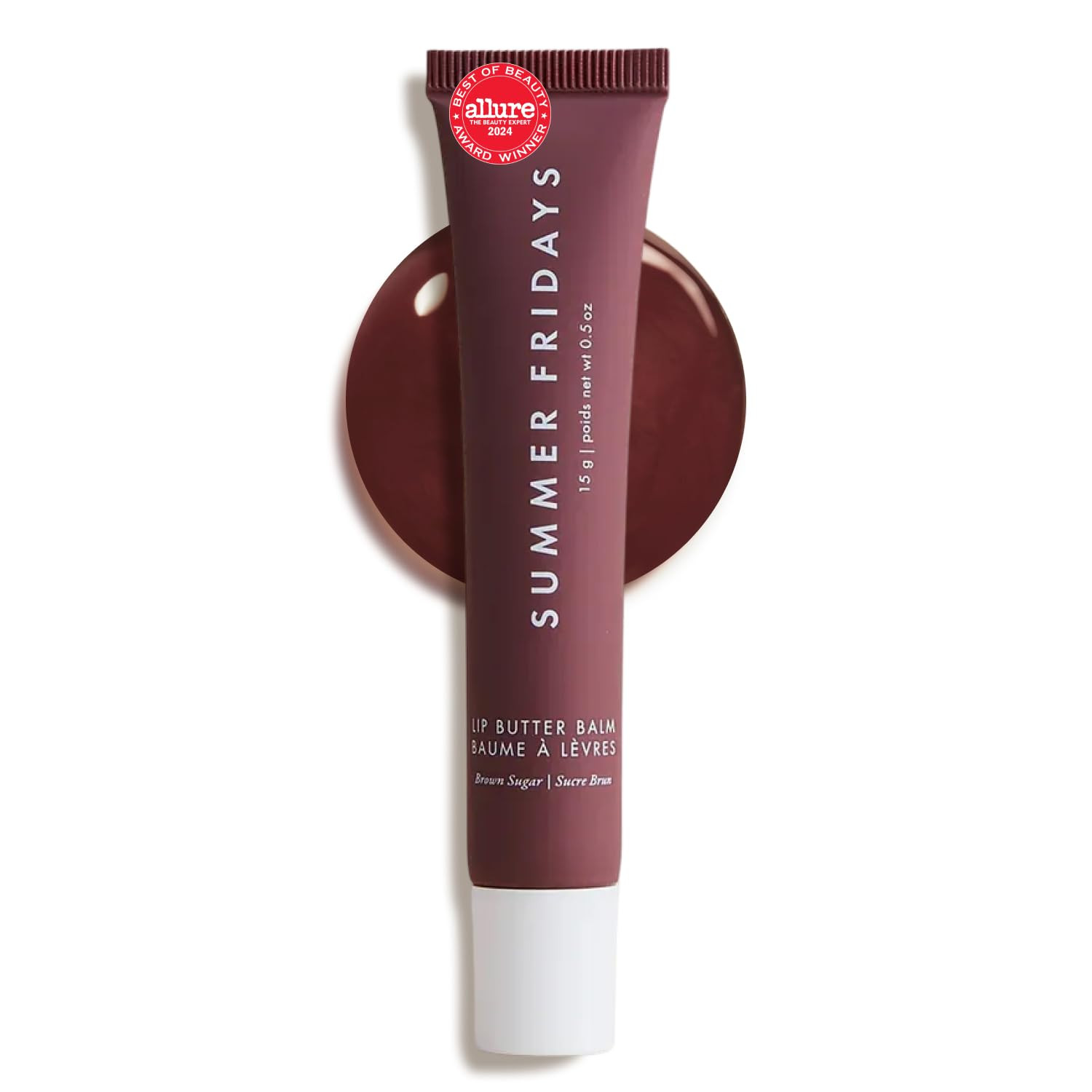 Summer Fridays Lip Butter Balm - Moisturizing Lip Gloss for Instant Shine + Sheer Color - With Nourishing Shea Butter - Everyday Makeup + Skin Care Summer Essentials - Vegan - Brown Sugar (.5 Oz) | Amazon (US)