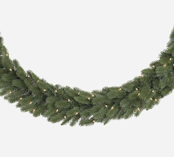 Tree Classics by Balsam Hill Faux Lit Classic Fraser Fir Wreath & Garland | Pottery Barn (US)