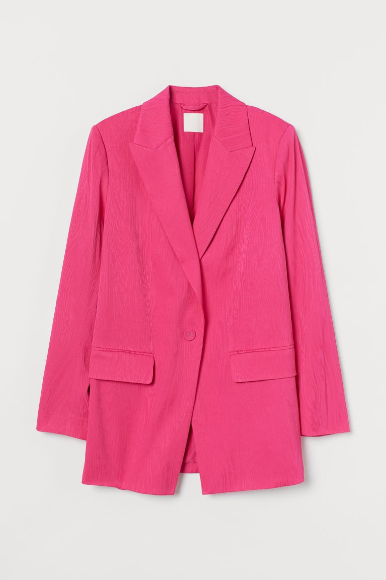 H & M - Jacquard-weave Jacket - Pink | H&M (US + CA)