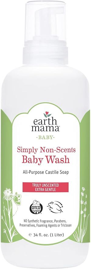 Earth Mama Simply Non-Scents Foaming Hand Soap Refill | All-Purpose Castile Body Wash, 34-Fluid O... | Amazon (US)
