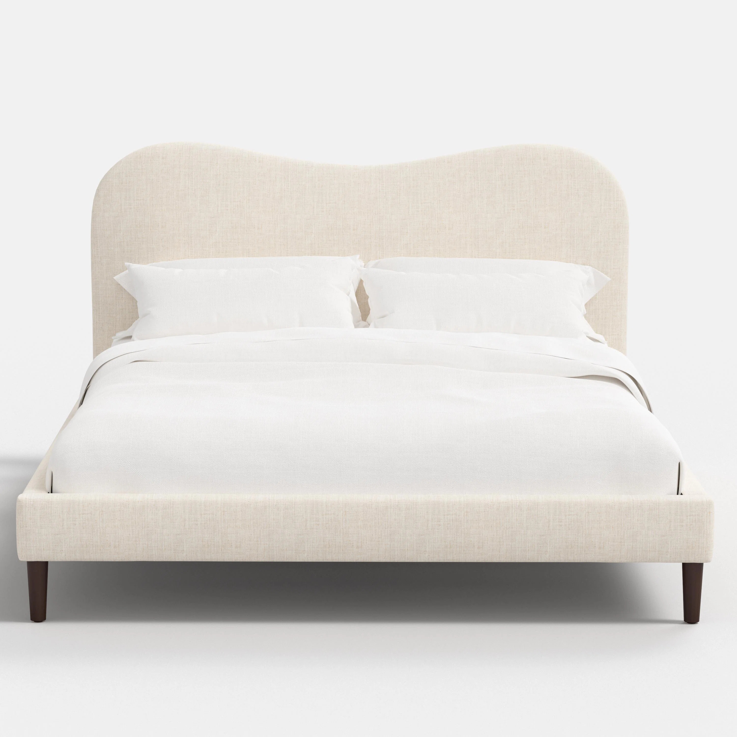 Wave Platform Bed In Linen Talc | Wayfair North America