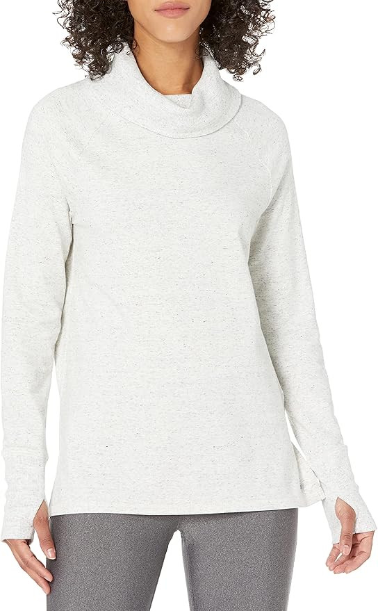 Amazon Essentials Women's Studio Terry Long-Sleeve Funnel Neck Tunic | Amazon (US)