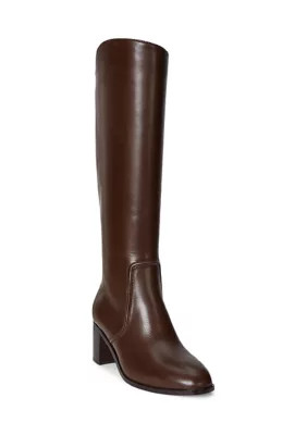 Lauren Ralph Lauren Women's Charly Calfskin Tall Boots, Brown, 7.5M | Belk