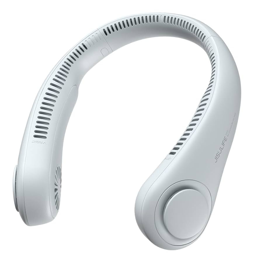 JISULIFE Portable Neck Fan, Hands-Free Bladeless, 5 Speeds, 4000 mAh Battery Operated Wearable Pe... | Amazon (US)