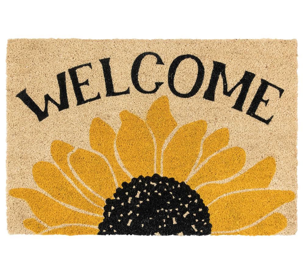 Sunflower Welcome Doormat | Pottery Barn (US)