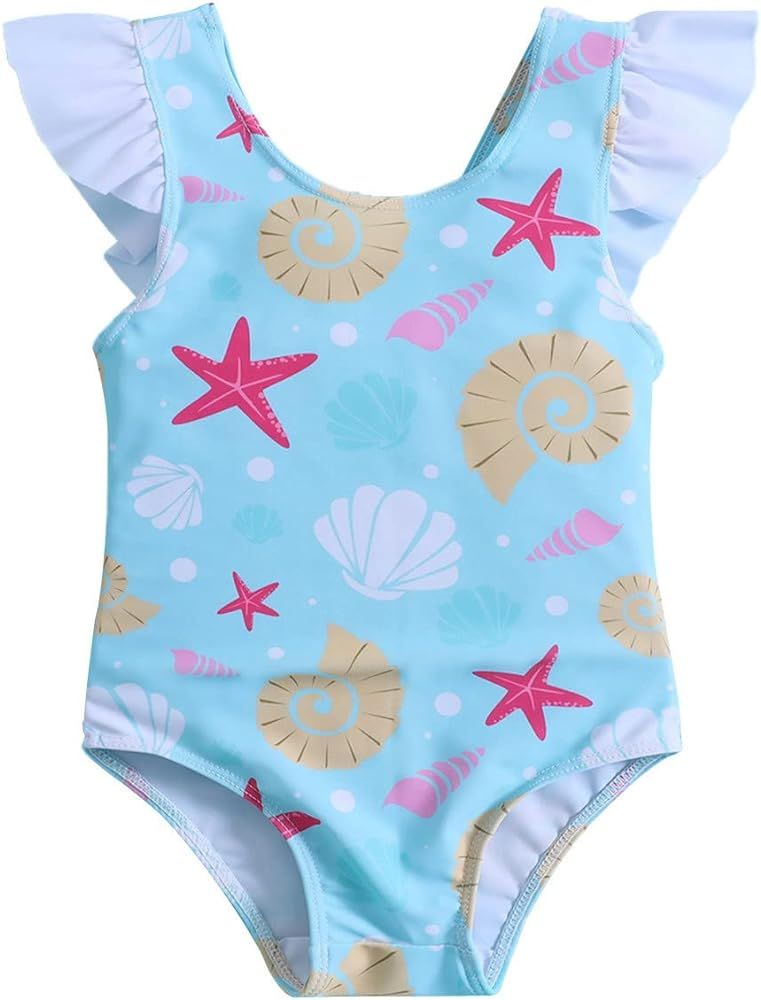 Toddler Baby Girl Onepiece Cute Swimsuit Sport High Waist Bikini Set Swimwear Strawberry Bathing ... | Amazon (US)