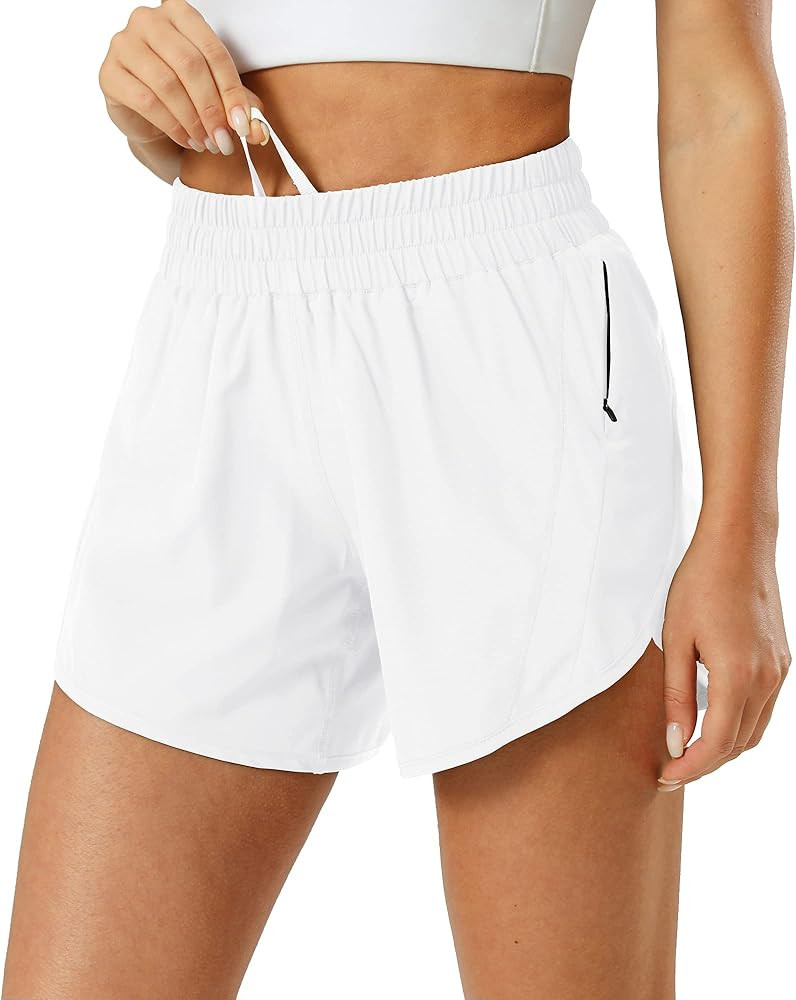 Aurefin Athletic Shorts for Women,Women's Quick Dry Workout Sports Active Running Track Shorts with  | Amazon (US)