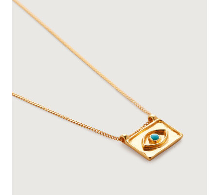 Deia Evil Eye Necklace Adjustable 43cm/17' | Monica Vinader (US)