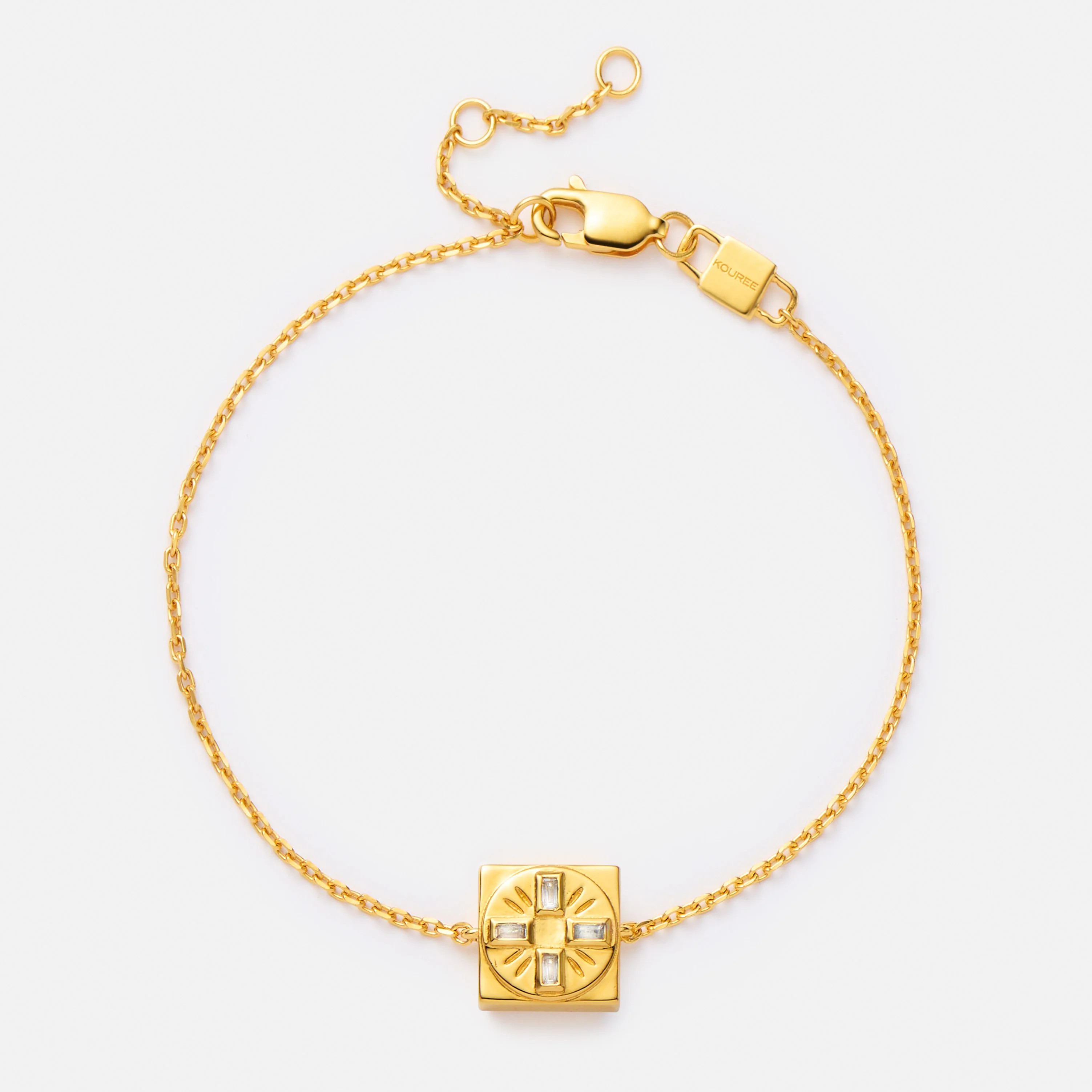'TRUST IN THE TIMING' FIXED CHARM BRACELET (Gold Vermeil) | KOUREE