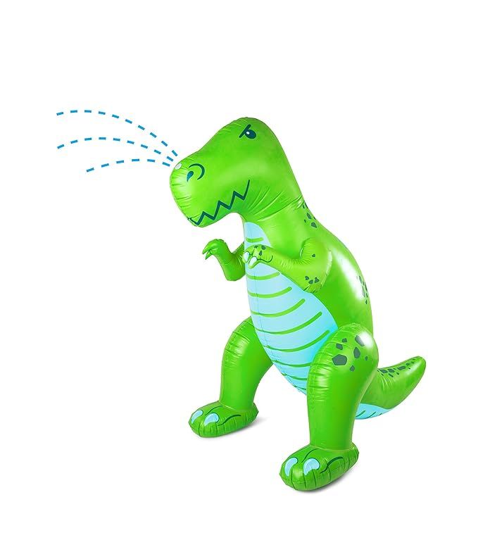BigMouth Inc. Ginormous Inflatable Green Dinosaur Yard Summer Sprinkler, Stands Over 6 Feet Tall,... | Amazon (US)