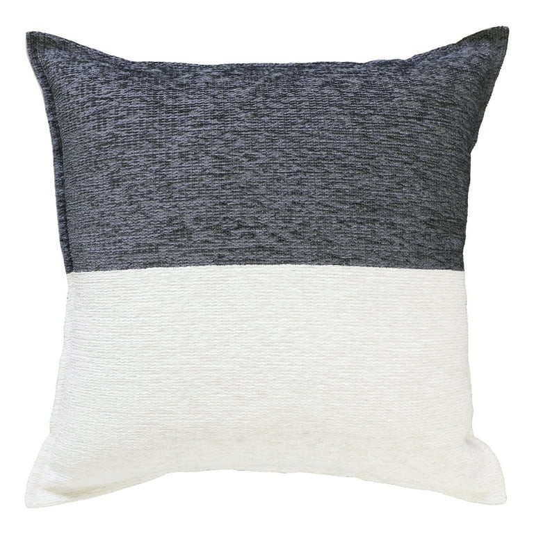Mainstays 18" x 18" Two-Toned Soothing Grey Polyester Cotton Square Decorative Throw Pillow | Walmart (US)