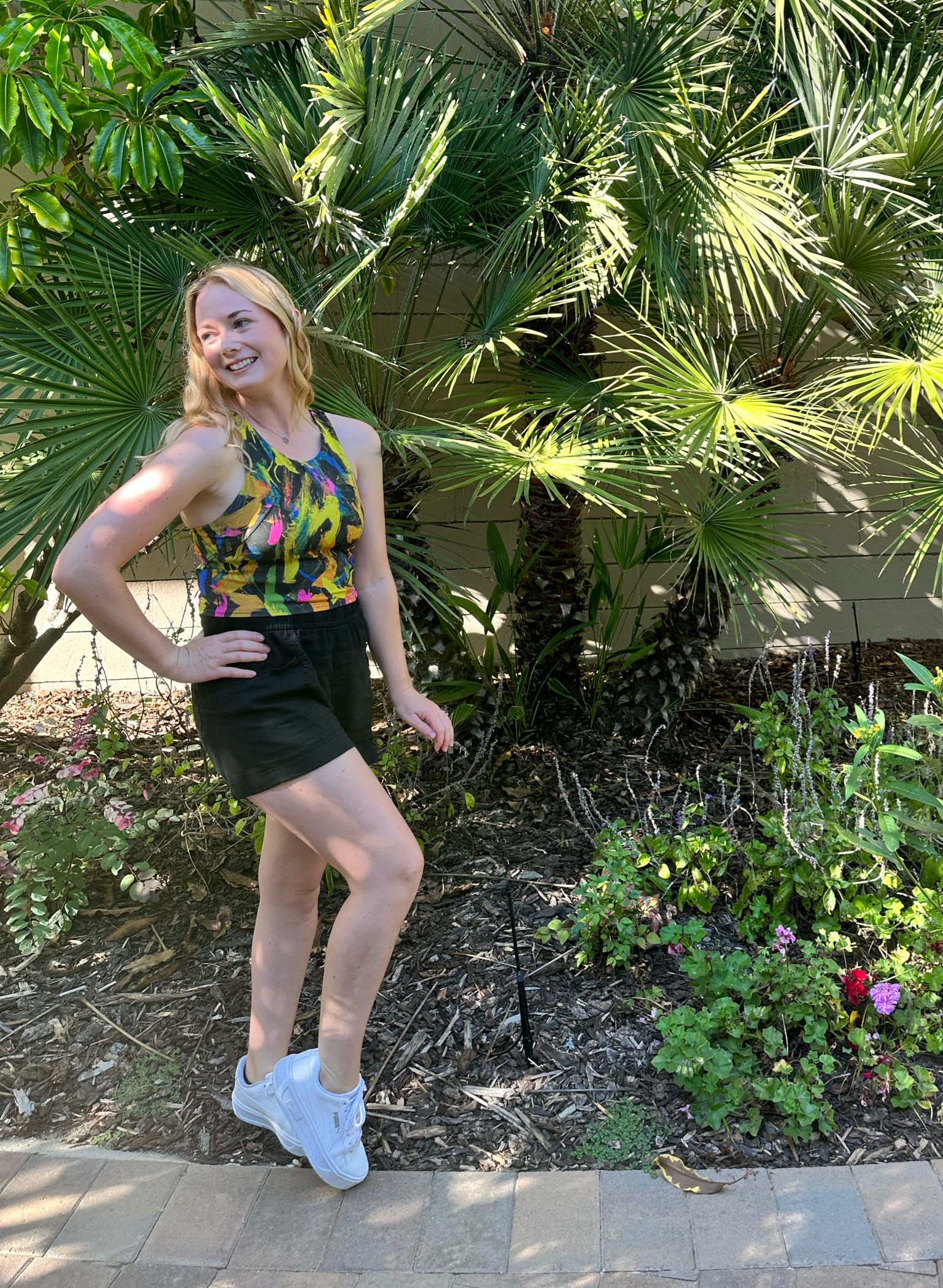 This wunder fit tank has such a great cut. It’s a cropped cut so I like to wear with high waisted bottoms. It has a built in bra. I’m a 34D and wear a size 6. I have in this undertone black multi and lip gloss (pink). Get them both while they are on sale! #Athleisure #croptop #gymtostreetwear #momoutfit #workouttops 

#LTKsalealert #LTKtravel #LTKfitness