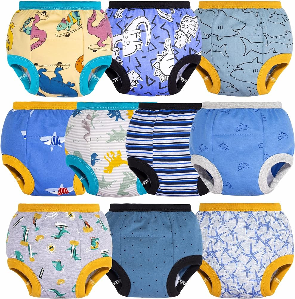 BIG ELEPHANT Potty Training Underwear - 10 Pack, 100% Cotton Absorbent Unisex Toddler Pee Pants f... | Amazon (US)