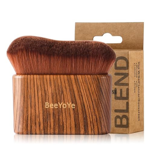BeeYoYe Self Tanner Tanning Brush for Self-Tan,Tanning Mitt Bronzer Brush for Face Body Self Tanner, Kabuki Leg Makeup Brush for Self Tanning Mousse | Amazon (US)