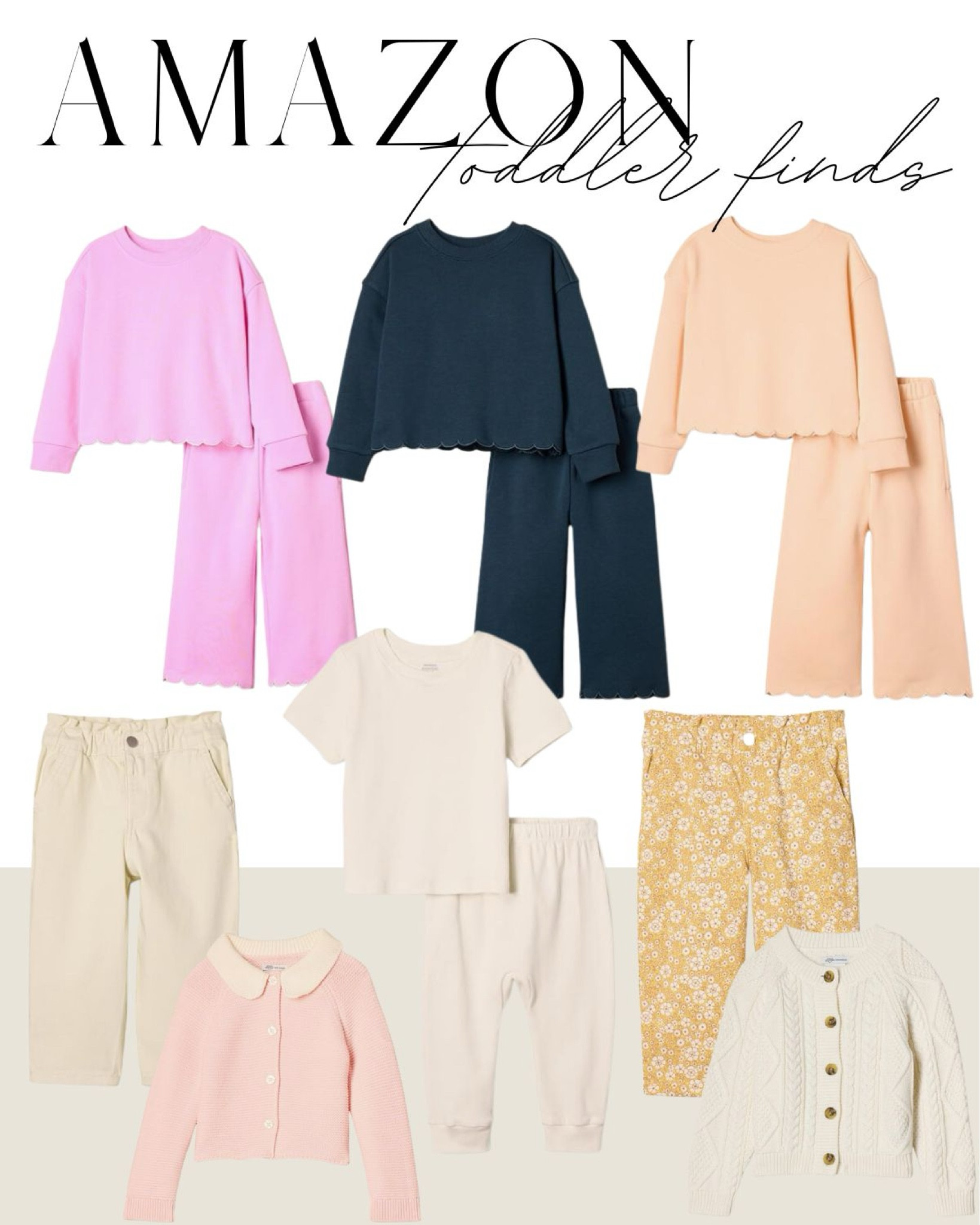 Amazon Essentials X Sofia Grainge line - toddler sweatpants set - toddler girl outfits - toddler winter outfits - toddler girl pants - toddler sweaters - toddler lounge sets - baby girl winter outfits from Amazon - baby Amazon finds - toddler Amazon finds 


#LTKBaby #LTKKids #LTKFindsUnder50