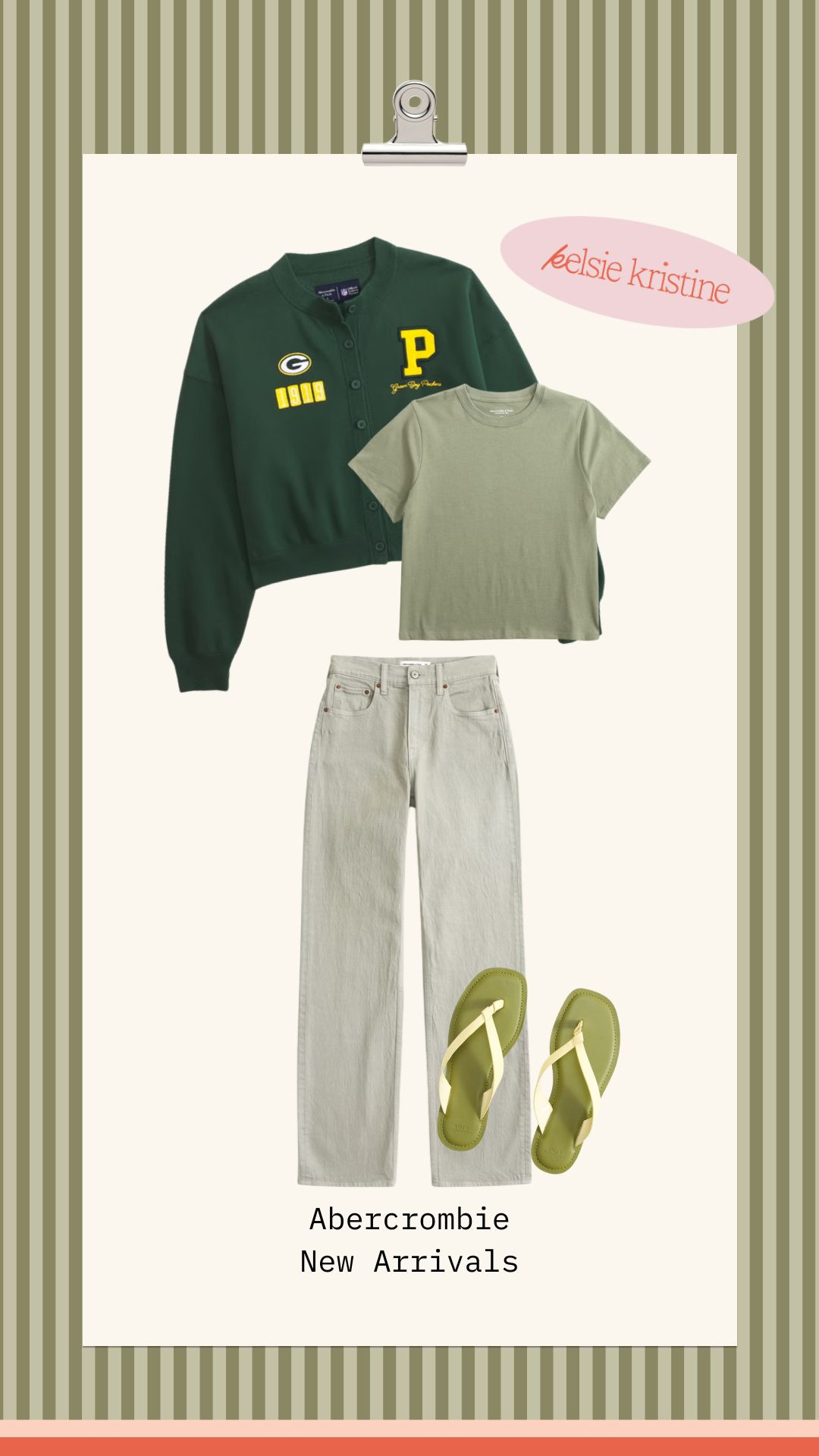 Green & gold, but make it cute 💚💛🏈 Bringing a little Packers spirit into my Abercrombie wardrobe because game-day outfits don’t have to be a jersey and leggings! This look is perfect for a casual Packers Sunday, tailgating, or watching the game with friends. 🍻🏈

| Abercrombie | Abercrombie Style | NFL Outfit | Packers Game Day | | Packers Outfit | NFL Style | NFL Game Day | Football Outfit |  Game Day Style | Fall Outfit Inspiration | Midsize Fashion | Midsize Abercrombie | Midsize Mom | MomStyle | Football Season | New Arrivals |  

 #LTKootd #LTKmomlife #LTKMidsize
